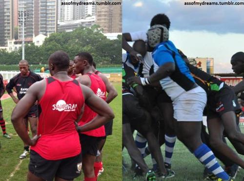 blkbugatti:  assofmydreams:  What happens if you cross a black guy’s naturally thick booty with a rugby player’s sporty physique? Answer: Some of the phattest asses you’ll ever see! Just look at the huge butts on these African rugby players.  There’s