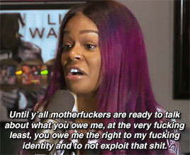 thaibrator:arrtpop:Azealia Banks tears up talking about black culture appropriation and racism. [x] 