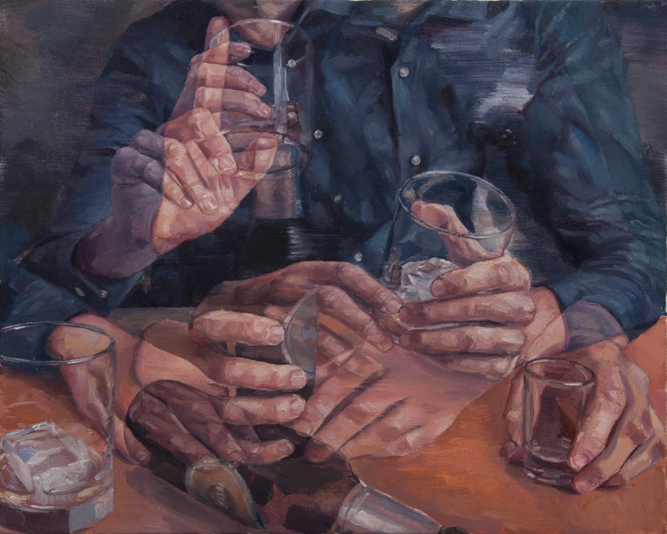  Adam Lupton’s paintings show the passing of time as a disorienting blur. 