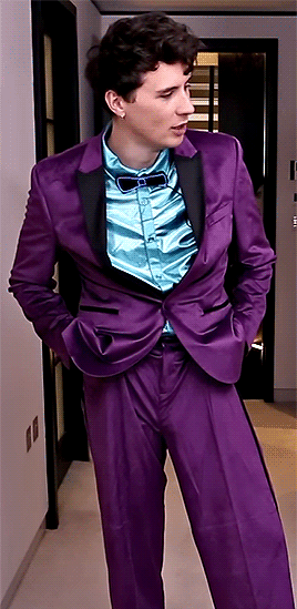 Dan in the purple suit from "Dan and Phil Dress Each Other"