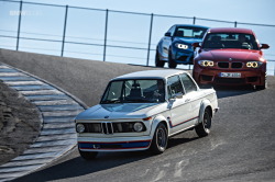 therealcarguys:  BMW 2002, BMW 1M and a BMW M2 [1900X1265] - http://amzn.to/1bxGVMr  @empoweredinnocence Laguna Seca