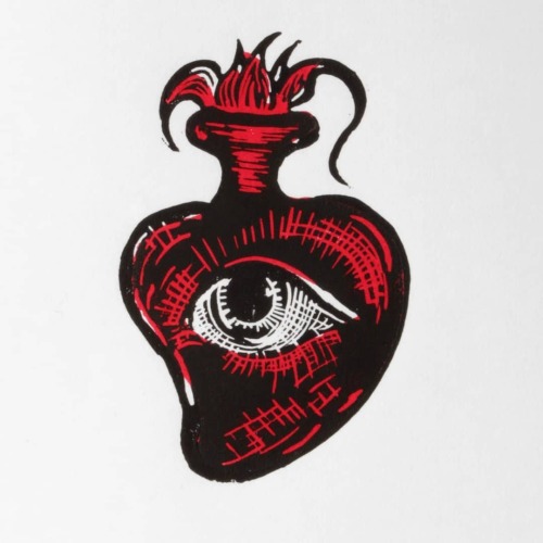 I am taking part in the #artistsupportpledge #makersupportpledge EyeHeart | Black and Red | Original