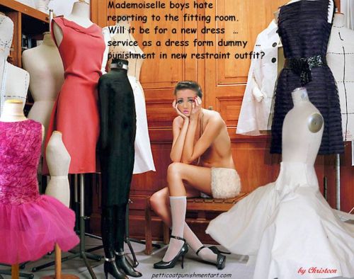 A forlorn Chris awaits in his fate in the fitting room. What have the matrons have in mind for him t