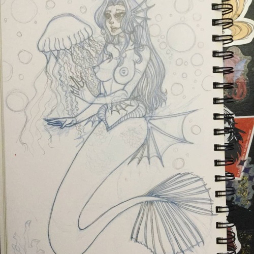 Commission for one of my best friends and a WIP for MerMay! I&rsquo;ll be working on this digita