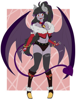 fearzy:  I drew my succubus OC, Fiera! Been meaning to draw a good ref of her for a while ♥ 