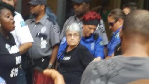 angelclark:  Hedy Epstein, 90-Year-Old Holocaust Survivor, Arrested During Michael Brown Protest  Hedy Epstein, a 90-year-old Holocaust survivor, was arrested on Monday during unrest over the death of Michael Brown,KMOV reports. Epstein, who aided Allied