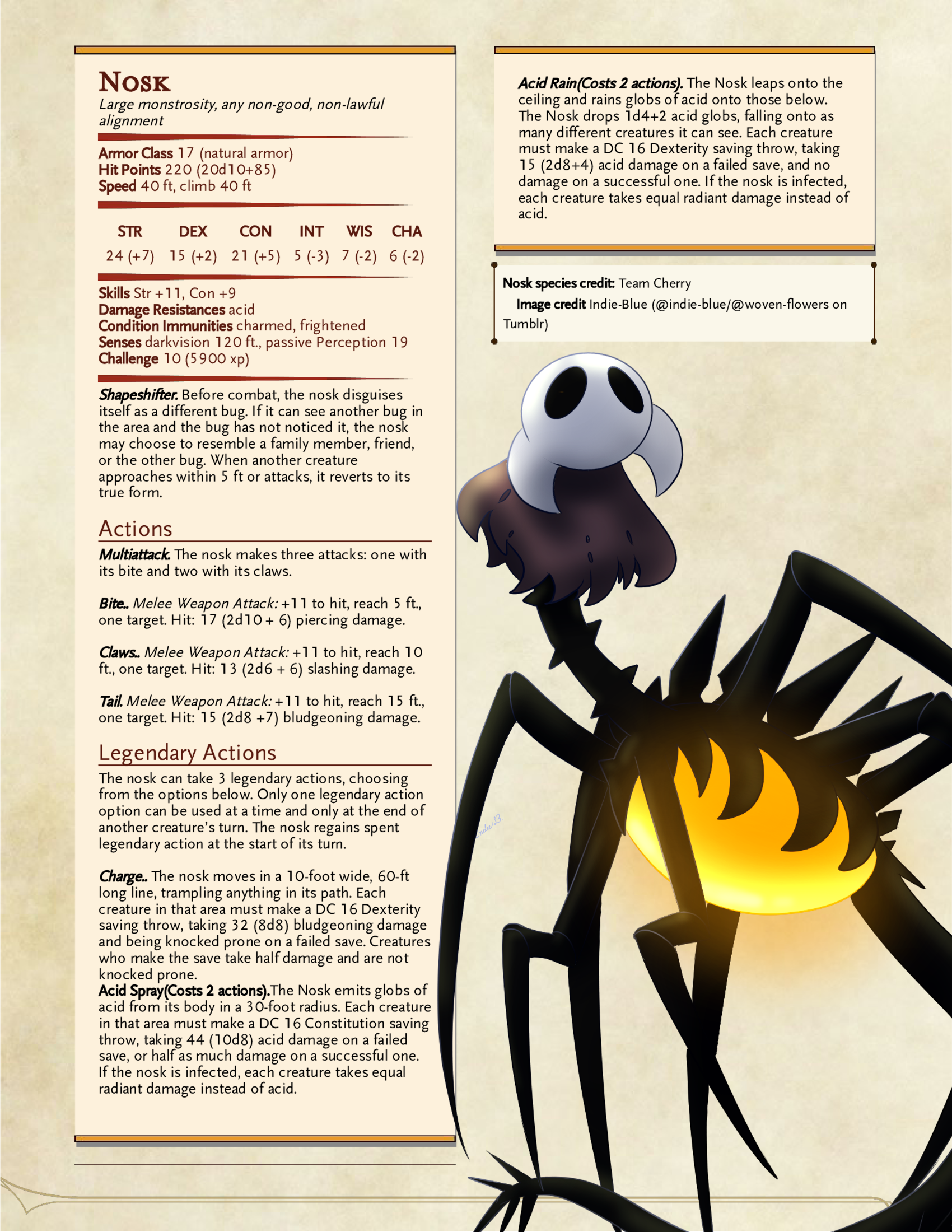 Monster stat block template 5e rtssat Monster stat block template 5e rtssat