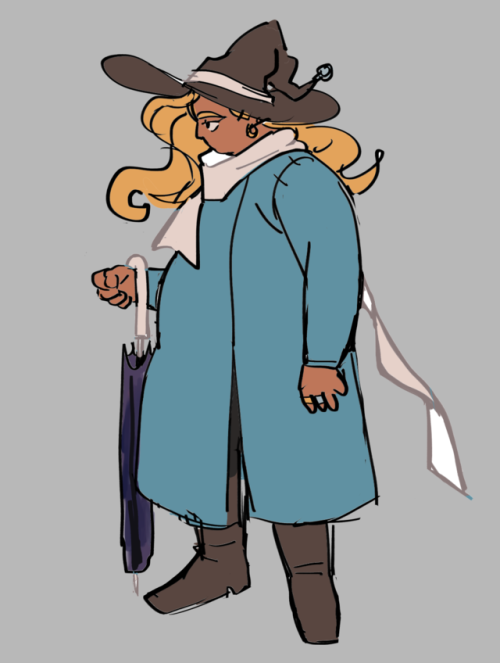 cuteatrocity: yknow from tv [image description: two drawings of Taako, a fat elf with brown skin and