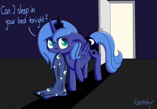 ask-dark-star-3d-answers:verminshy:Poor Luna had a nightmareoh god yes and take my bed if you wantI 