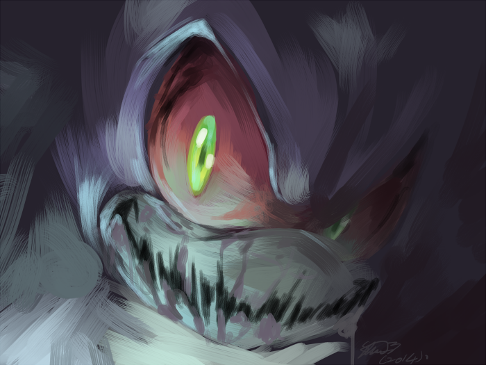 shadesoina:  creepy mephiles speedpaint, drew while listening to this song https://www.youtube.com/watch?v=6ci6d9GwqBQ