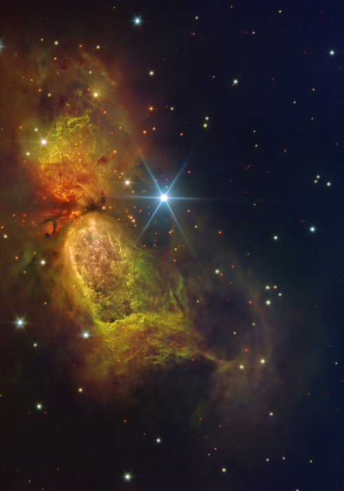 spaceplasma: Sharpless 2-106 Known as Sharpless 2-106, the hourglass-shaped (bipolar) nebula is a st