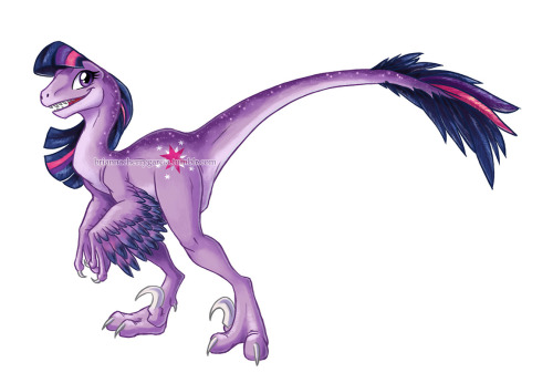 thedoubleclicks:briannacherrygarcia:My Little Raptor by briannacherrygarciaholy what