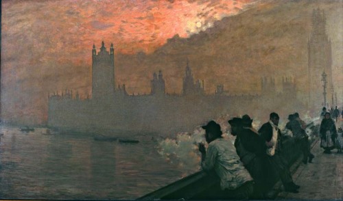 1 girlwithkeyisqueen:Giuseppe de Nittis - Westminster, 1878.