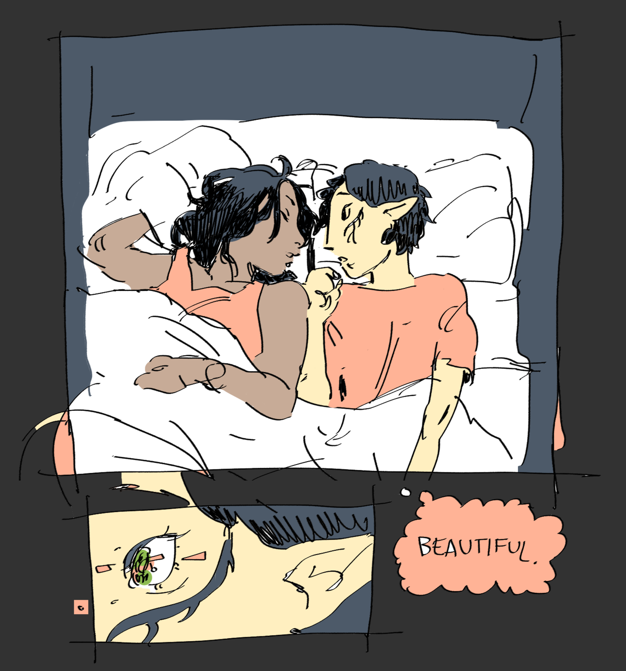pkaykim:welcome to femslash february days 1-3, da2 edition