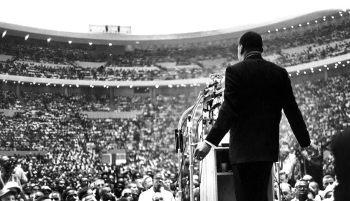 Martin Luther King, Jr. at Cobo Hall, Detroit, June 23, 1963 (Photo: Detroit News)