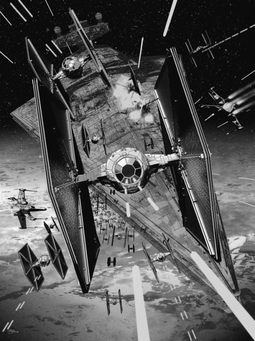 jedavu:  X-Wing Vs. TIE-Fighter screen prints by Chris Skinner