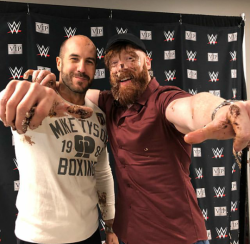 deidrelovessheamus:  The Birthday cake attacked Sheamus and Cesaro. 🎂😅