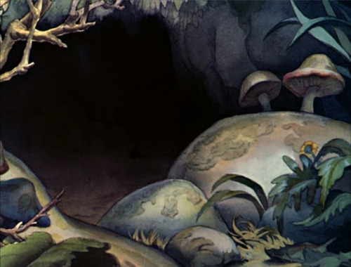 the-disney-elite: Original backgrounds from Walt Disney's Snow White and the Seven Dwarfs.