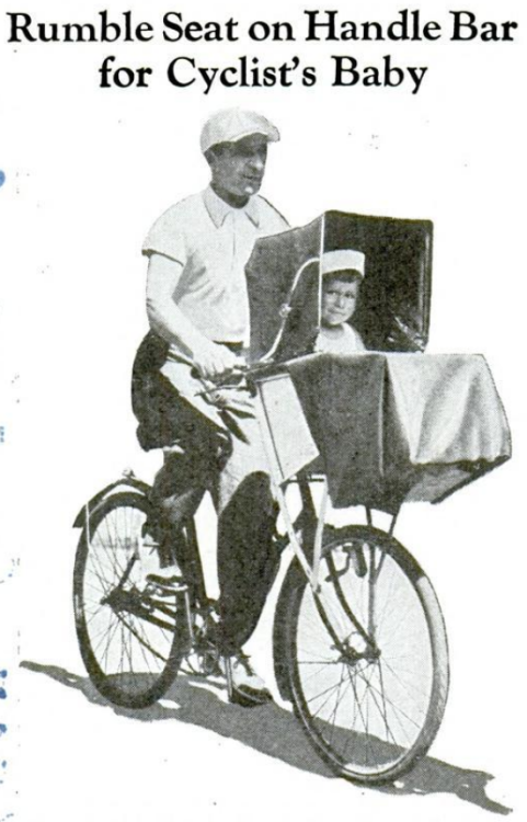 Rumble Seat on Handle Bar for Cyclist’s Baby