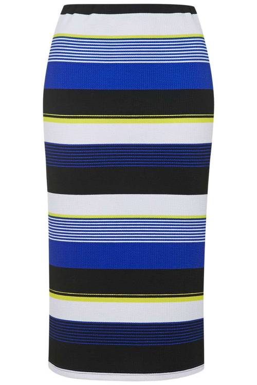 Textured Stripe Tube Skirt