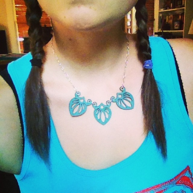 Rockin the new necklace @kearstenpants gave me!