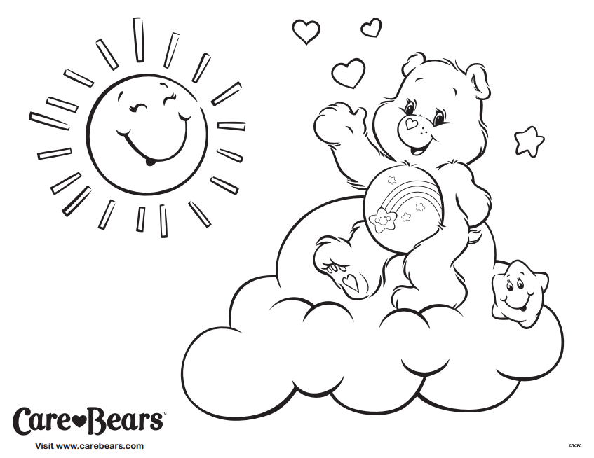 wish bear coloring pages