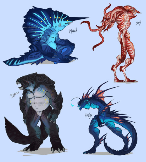 surk3:Sea monster adopts! Marlin, Squid, Dunkle, DevilfishPrices are 25$ each,payment is through pay