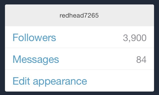 redhead7265:  3900 Followers and counting… Thank you!