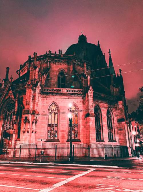 evilbuildingsblog:  Sé Cathedral, São Paulo. To walk at this place at night is a very eerie feeling…
