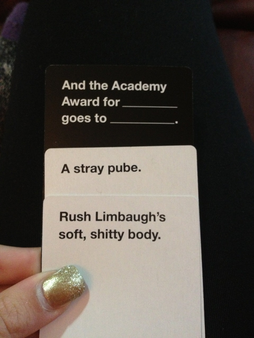 lady-starship:  mushroomxlove:  kirreiyy:  omg i love cards against humanity   I