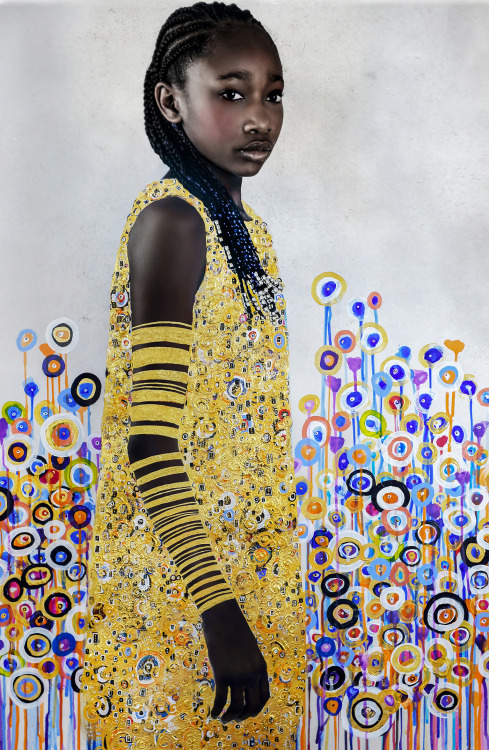 itscolossal: Striking Portraits by Artist Tawny Chatmon Embellished with Gold Garments and Ornate Ba