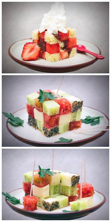 DIY Rubik’s Cube Dessert or Appetizer Tutorial from Clones N Clowns here. This is for Hannah w