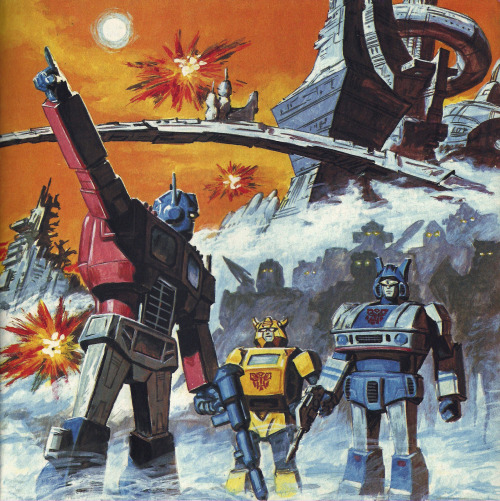 Transformers G1 artwork by Earl Norem - from Big Looker Storybook “Battle for Cybertron.”