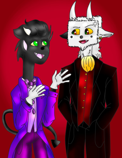 The devil and king dice imagined as humans :) by Lilliangracefull on  Newgrounds