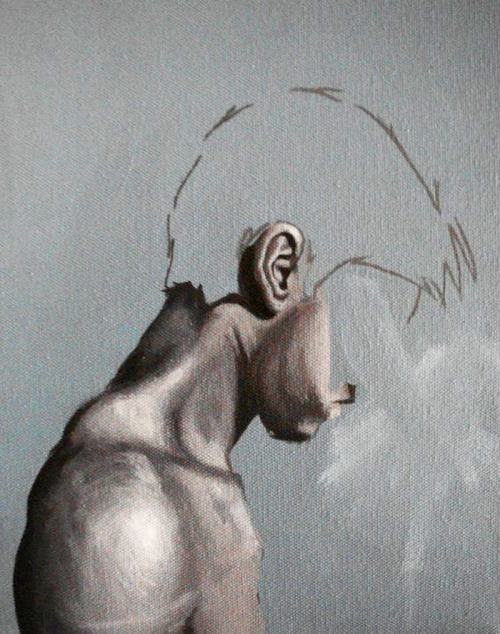 redlipstickresurrected:  Eduardo Mata Icaza (Costa Rican, b. 1984, Costa Rica, based Marseille, France) - 1,2: Self Portraits, 2010  Paintings: Oil on Canvas 
