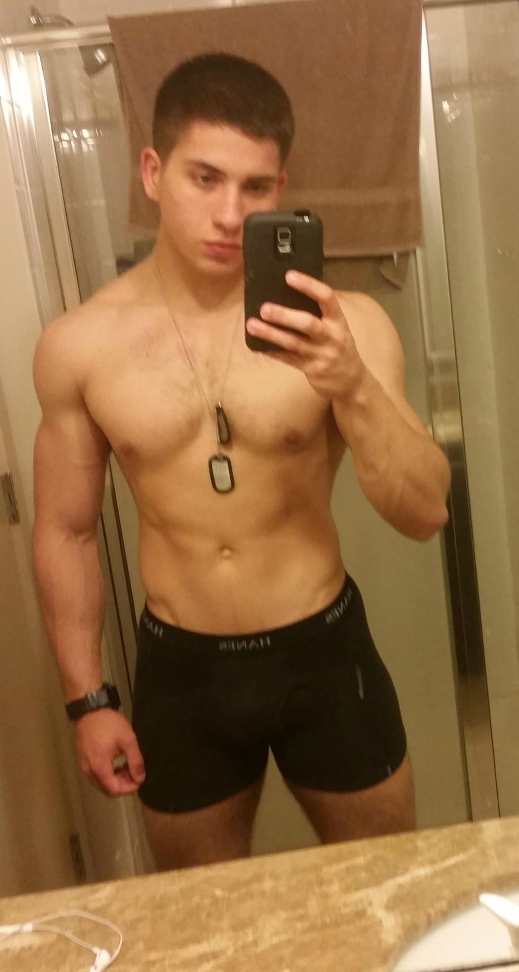 texasfratboy:  sexy military boy in nothing but his underwear! hot!