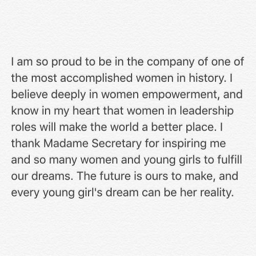 I didn’t post the previous picture to cause any political controversy. ⬆ ️This is what I truly believe about Madame secretary @hillaryclinton  Women should empower women🙌🏽 💞 #maythebestwin ✅ #HappySaturday ☀️ by missdollycastro