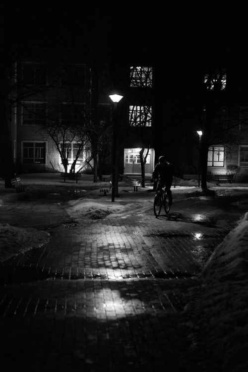 iversuslens:  Dark Ride’n, Ryerson University Campus, Toronto, February 2014 © Kennet Schmitz 2014 
