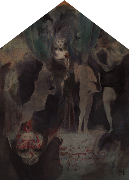 denisforkas:Mythological sketches (The Philosopher/Dionysian Mysteries/Διόνυσος), 2012 Ink, acrylics