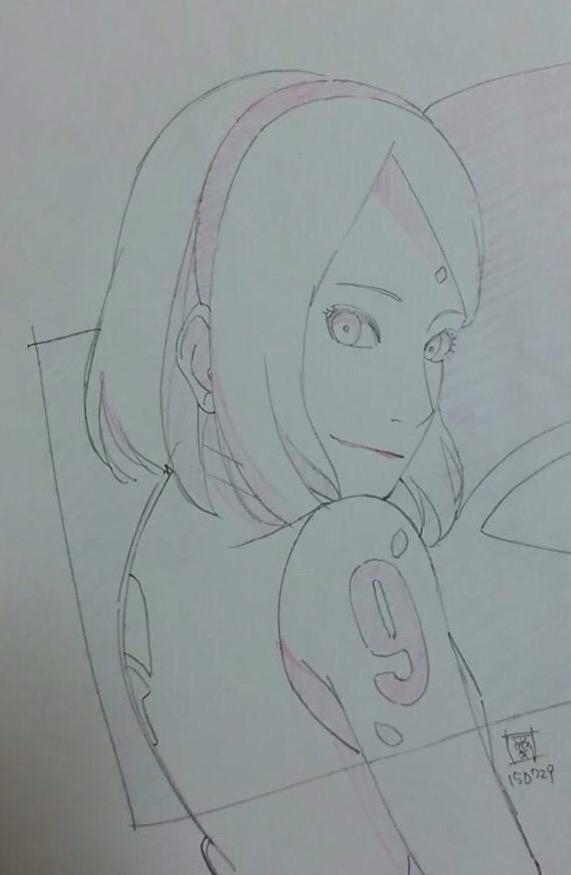 uchihasasukerules:   Sasuke and Sakura || Official art by Studio Pierrot 