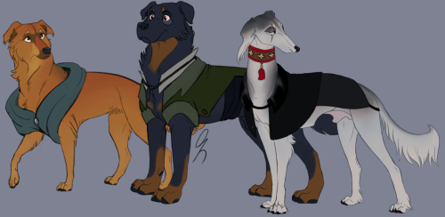 Here is the cast of ‘The Phantom of the Opera’ drawn as dogs. Well, except for the Opera Ghost, but 