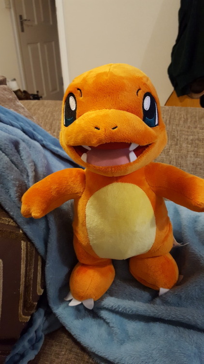 New charmander teddy bear with added fire safety backpack