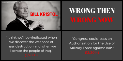 We cannot let Bill Kristol drag us into another war!www.NoWarWithIran.org