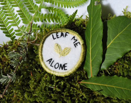 flower-patches:Some updated photos for the Leaf Me Alone patch.Available here x