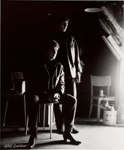 kafkasapartment:  Attic (John Lennon and George Harrison), Hamburg, 1962. Astrid Kirchherr.  This attic was Stuart Sutcliffe’s painting studio.
