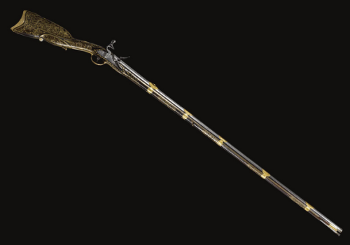 Incredible gold inlaid Ottoman flintlock rifle dated 1846.Sold by Sotheby’s: 31,250 GBP