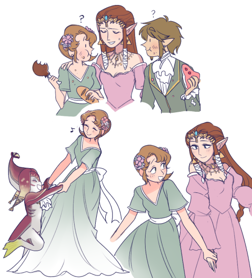 mimimonart:so zelda throws a gala