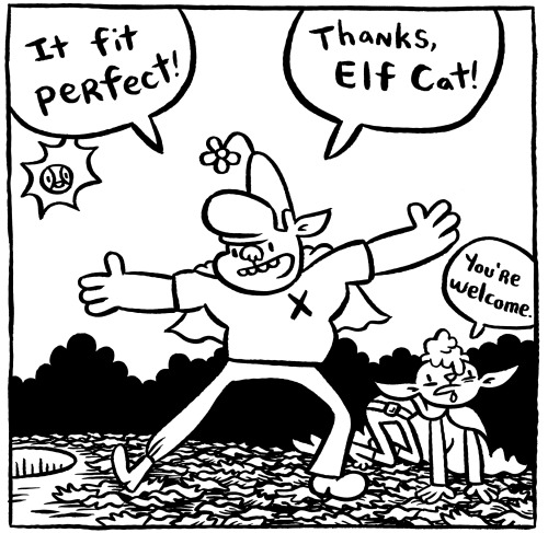 My new Elf Cat graphic novel fit into a nice perfect 100 pages, just like the first Elf Cat book! I 