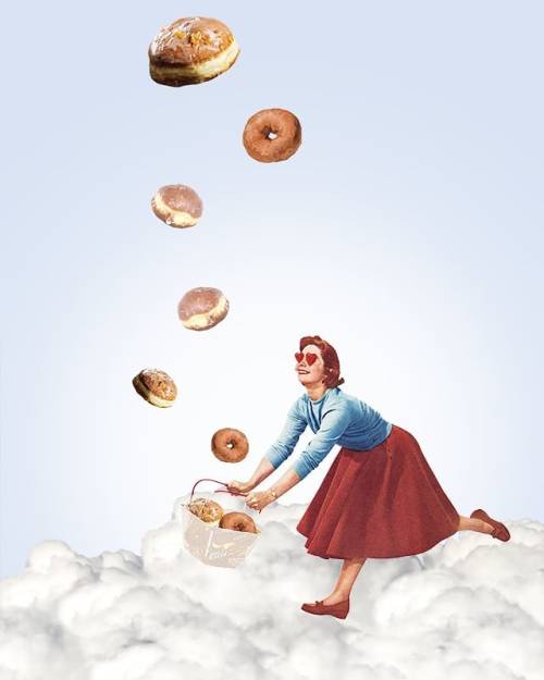 moon water collages: “Donut lover” / 2019.