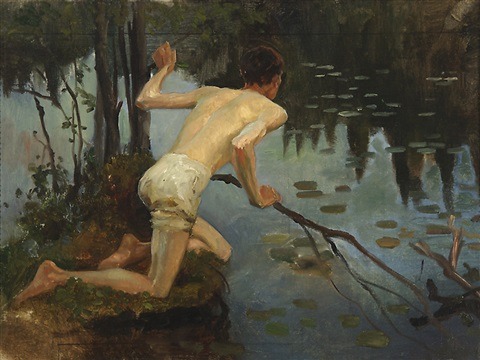 ganymedesrocks:Albert Edelfelt (1854 – 1905) - La Sirene - Young Man and Mermaid